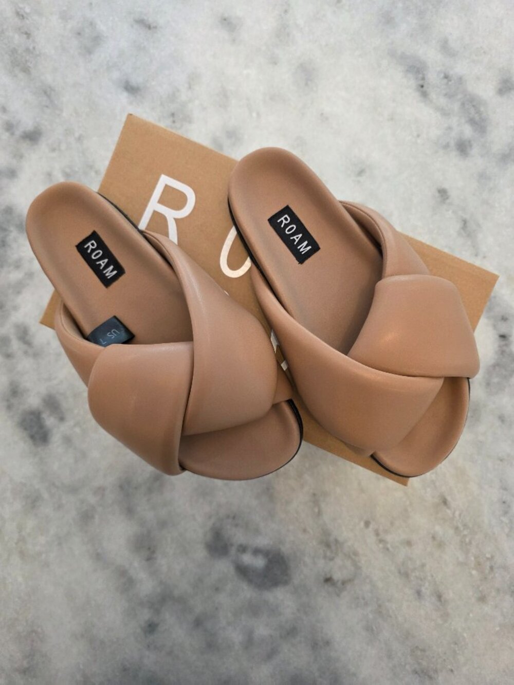 New Roam Puffy Slides in Nude - Picture 2 of 6